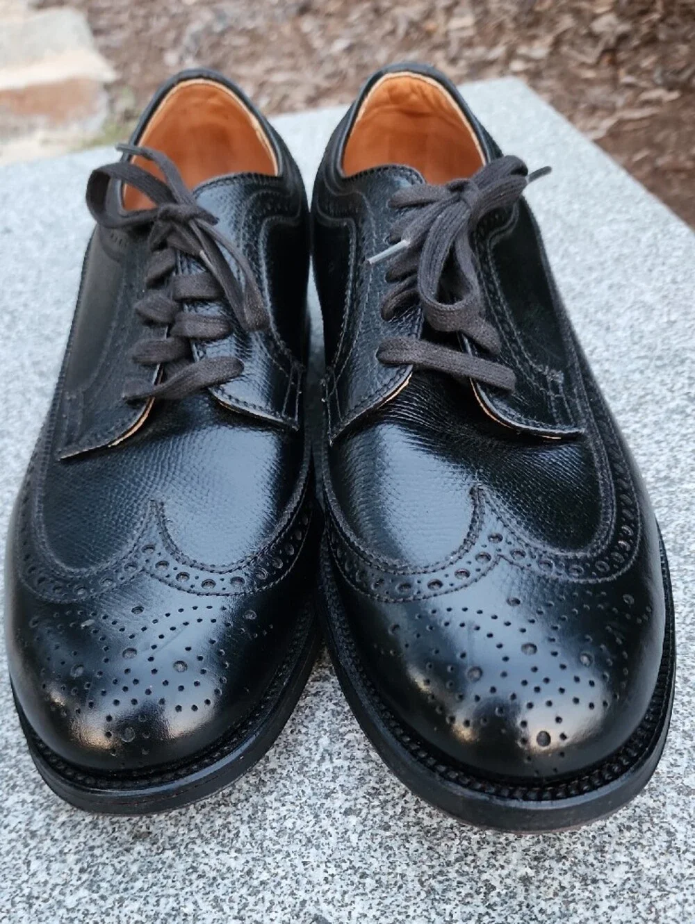 Alden 679 Black Alpine Grain Long Wing Blucher Shoes 7.5 D